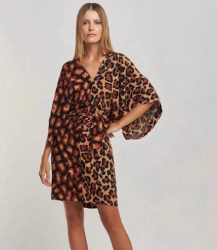 Vestido animal print DEEP com faixa